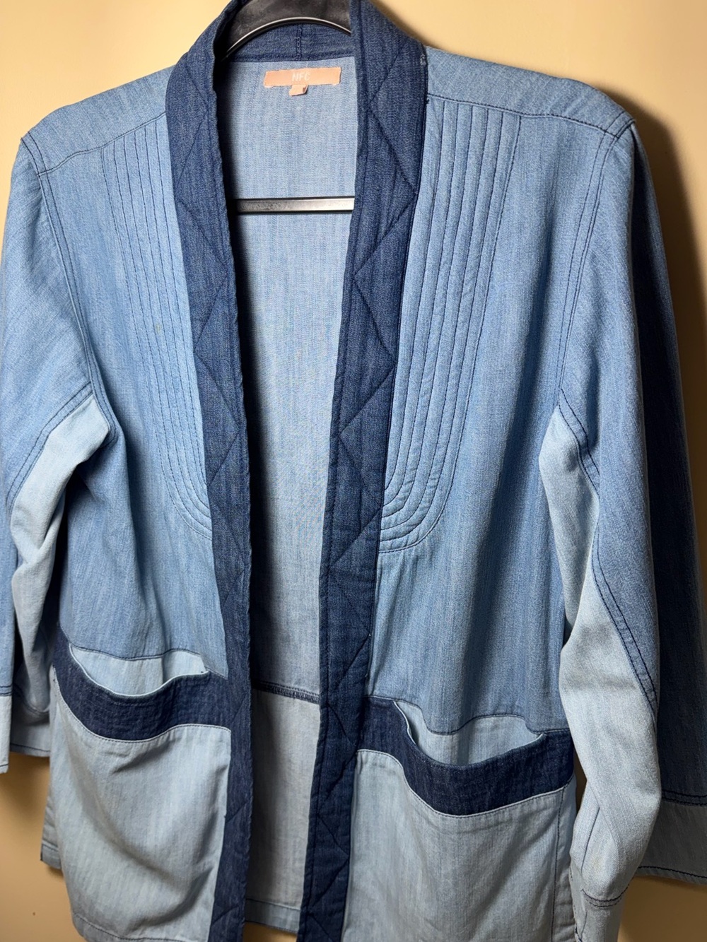 NFC Colorblock Chambray Denim Jacket XS/S
